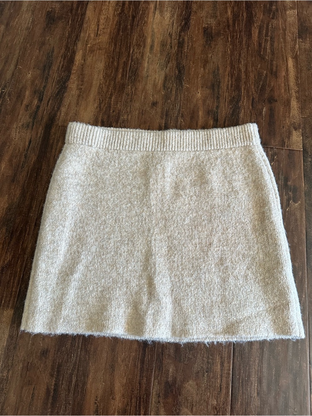 aerie Cream Knit Mini Skirt